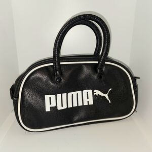 PUMA Black Mini Bag with White Trim